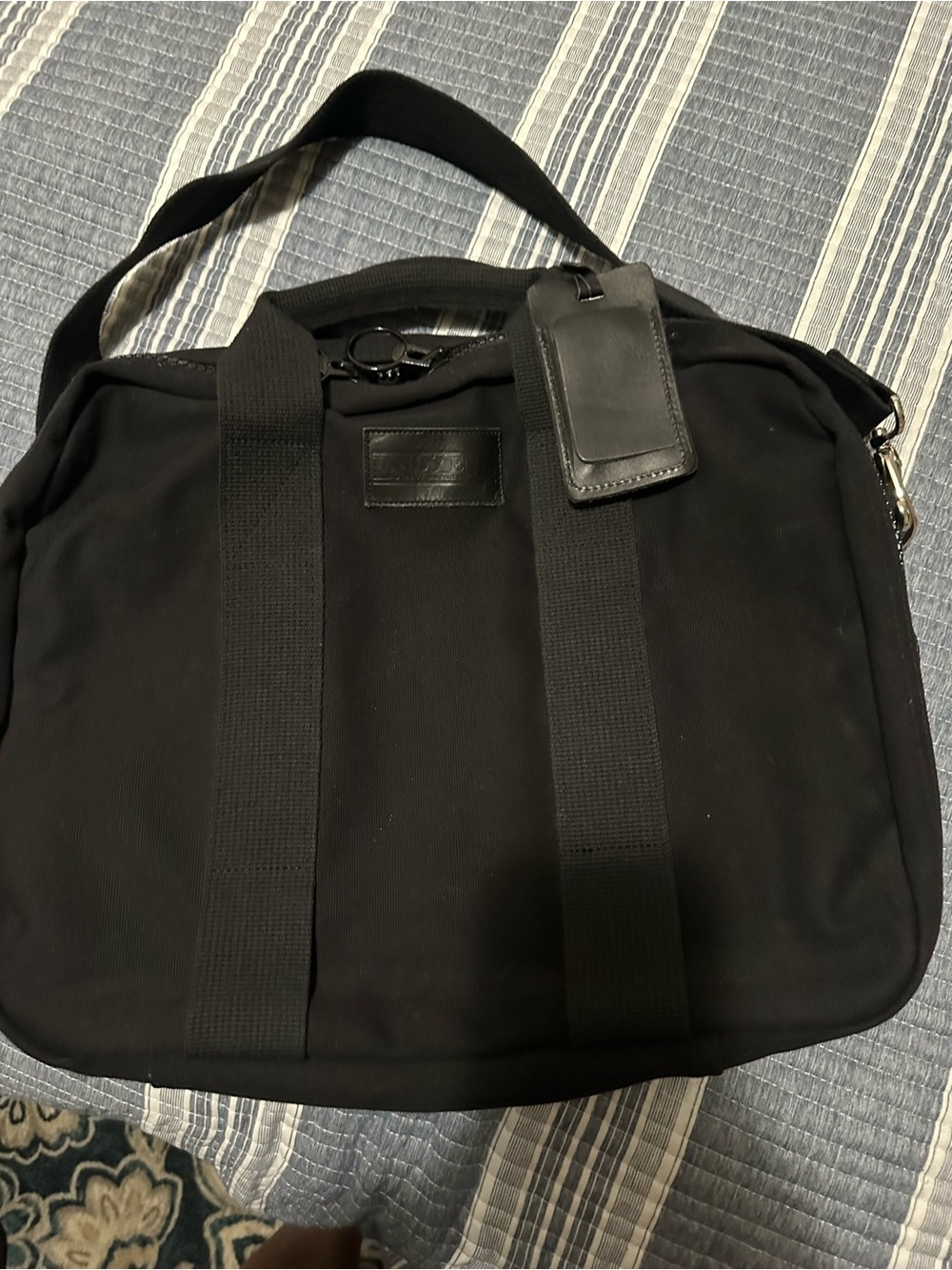 Black lands laptop Bag with Luggage Tag